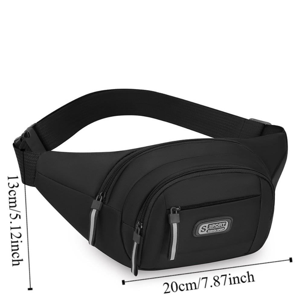 Large Capacity Mobile Waist Bag Multi-layer Storage Sports Walking Bag Men Chest Bag  Motorcycle