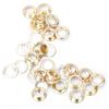 100set Classic 14mm Diameter Metal Eyelets Kit Heavy Duty Reinforced Brass Grommets Copper Eyelets For DIY Project