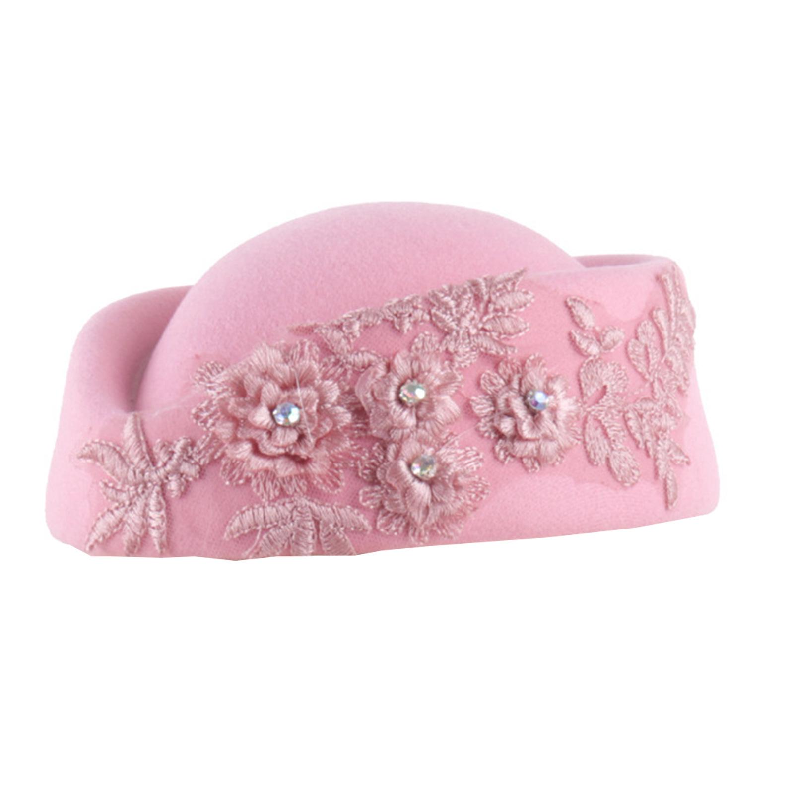 

Шляпа бортпроводника для детей и взрослых, шляпа стюардессы для вечеринки, костюм для косплея, шляпа стюардессы для вечеринки на Хэллоуин розовый