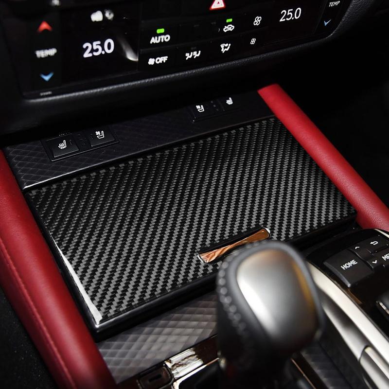Carbon Fiber Car Accessories Center Console Storage Panel Modified Interior Trim Cover Soft Sticker For Lexus GS 350 2012-
