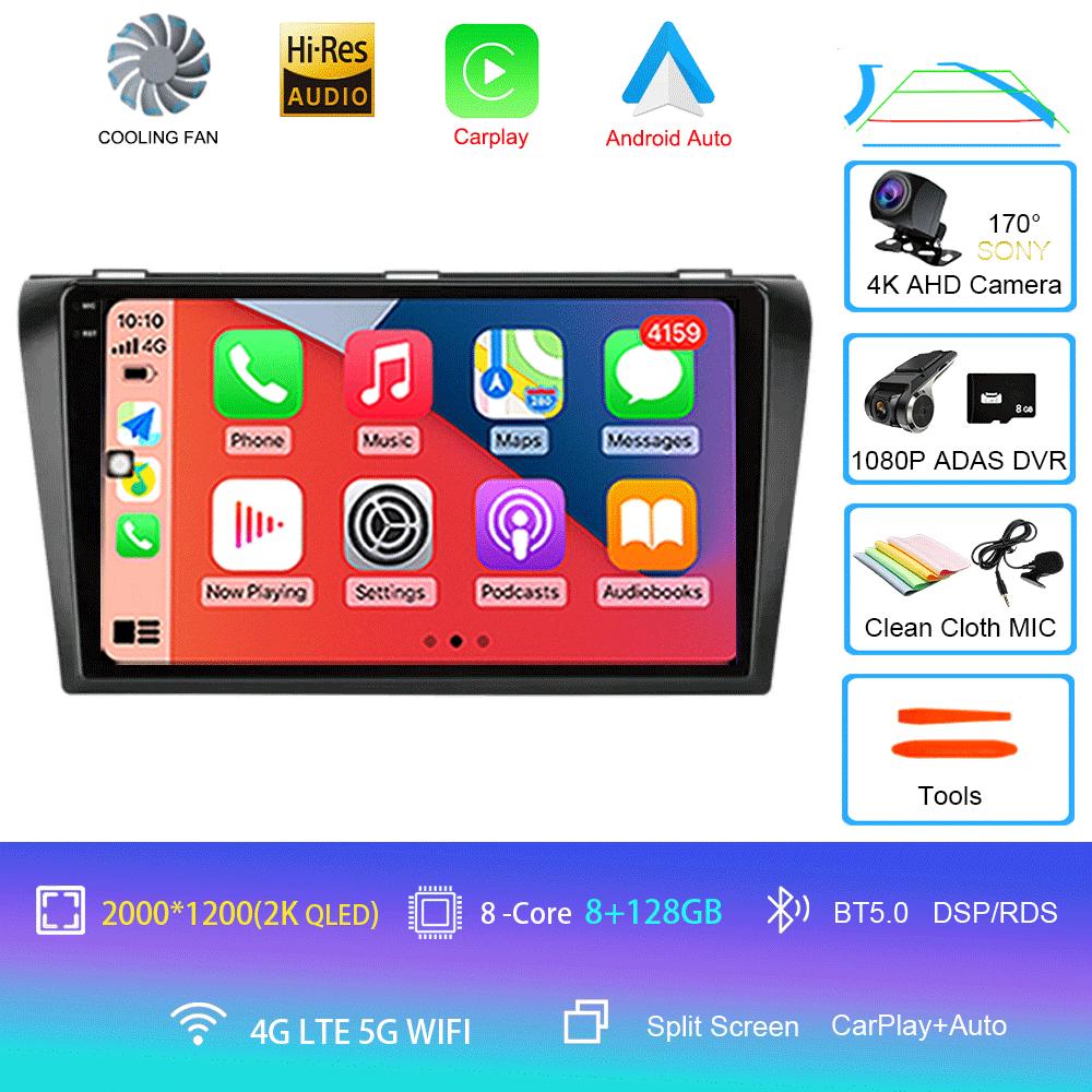 Android 14 Video Player Car Radio For Mazda 3 2004 -2009 2din with BOSE Multimedia Player Carplay Stereo GPS Head Unit