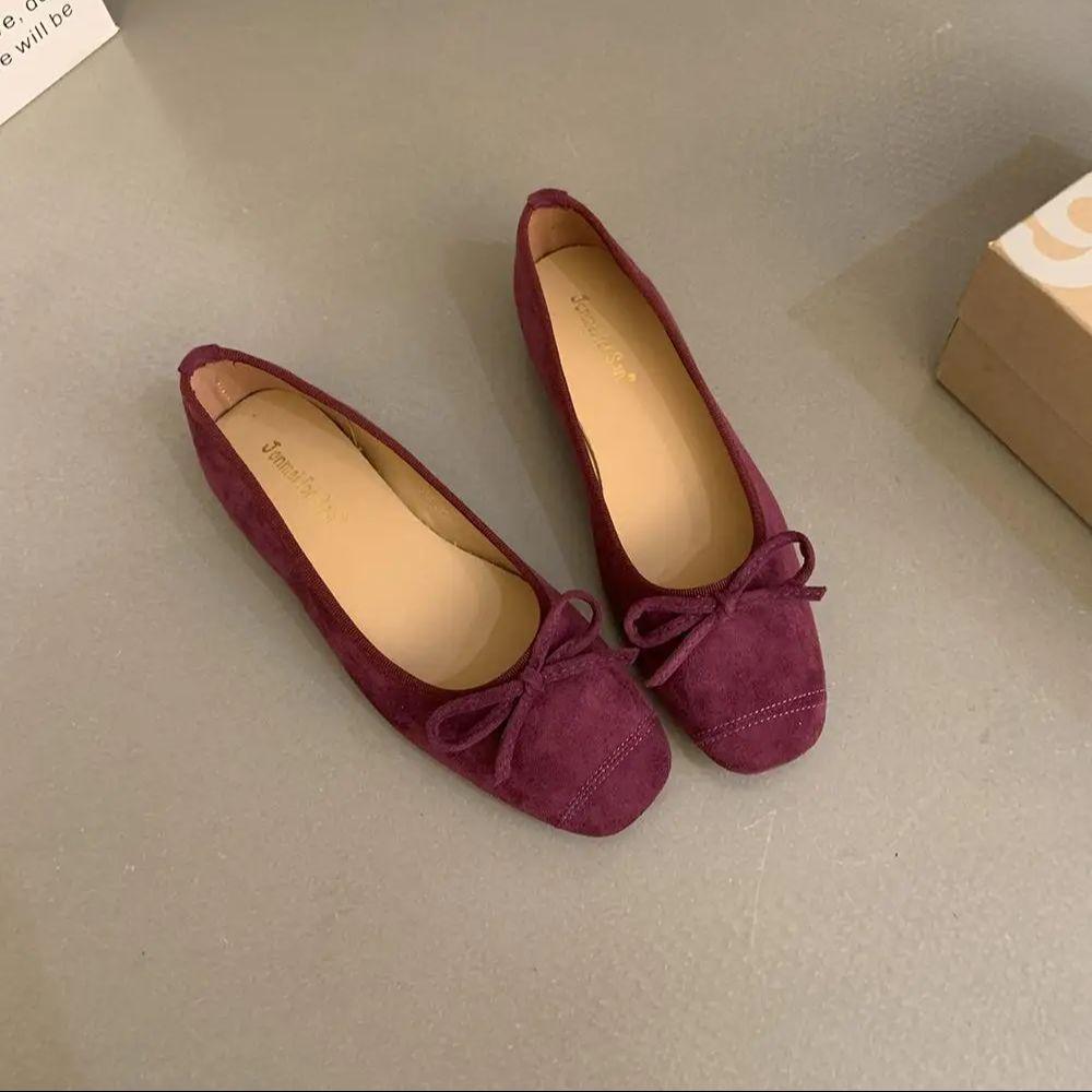 Moda Bailamos Kobiety Baleriny Damskie Płaskie Z Butami Klapki Okrągły Nosek Damskie Węzeł Motylkowy Płytkie Kobiety Baleriny Buty Mujer