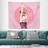 Pink Anime Girl Tapestry Cute Manga Printed Wall Hanging Bedroom, Dormitory, Living Room Decoration
