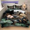 3pcs Owl Print Duvet Cover Set - Includes 1 Duvet Cover and 2 Pillowcases, No Quilt Core, All-Season Home Decor yy251111008