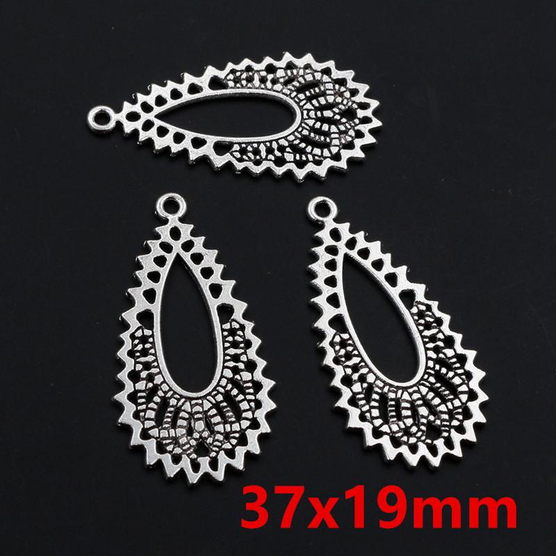 20pcs Alloy Metal Boho Charms Connector Pendants Vintage Style Antique Silver Plated Craft DIY Jewelry Making Accessories