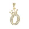 Luxurious Gold Alphabet Necklace With Crown Pendant For Women And Girls