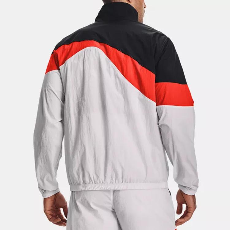 Under Armour Fashion Color Block Woven Logo Casual Jacket Men Jackets Black 1366219-001
