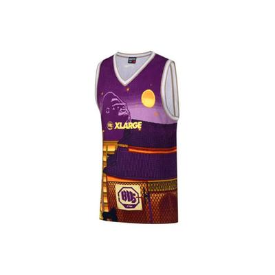 Badfive Loose-Knit Basketball Vest Men Tops Jam-Purple AAYP533-1