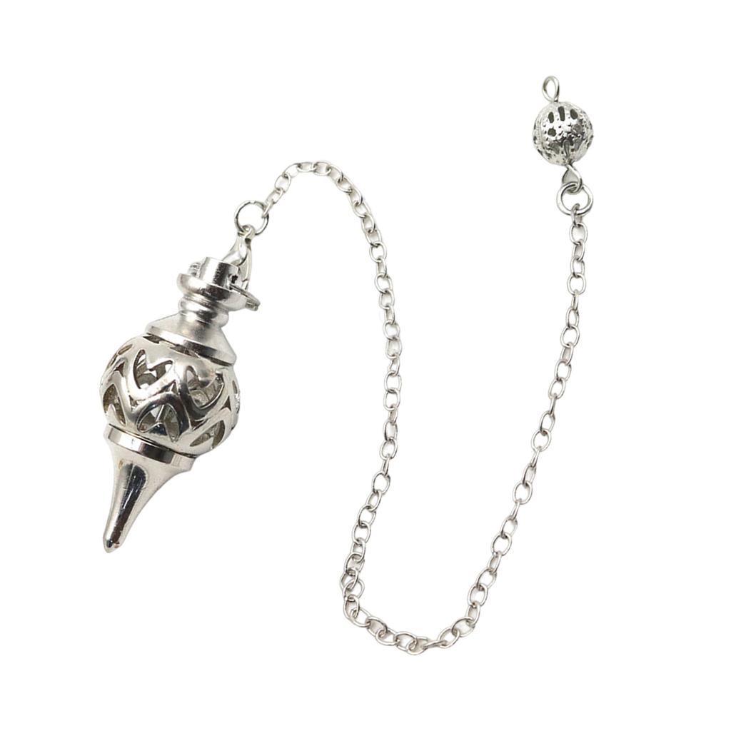 Vintage Copper Pendulum for Divination and Body Energy Balancing Meditation Tool with Chain Spiritual Accessory