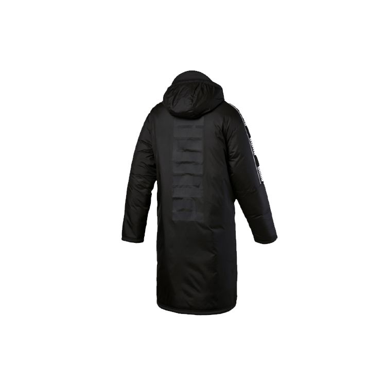 Puma Large Letter Back Shoulder Logo Cotton Jacket Winter Couple Men Jacket Black 580010-01