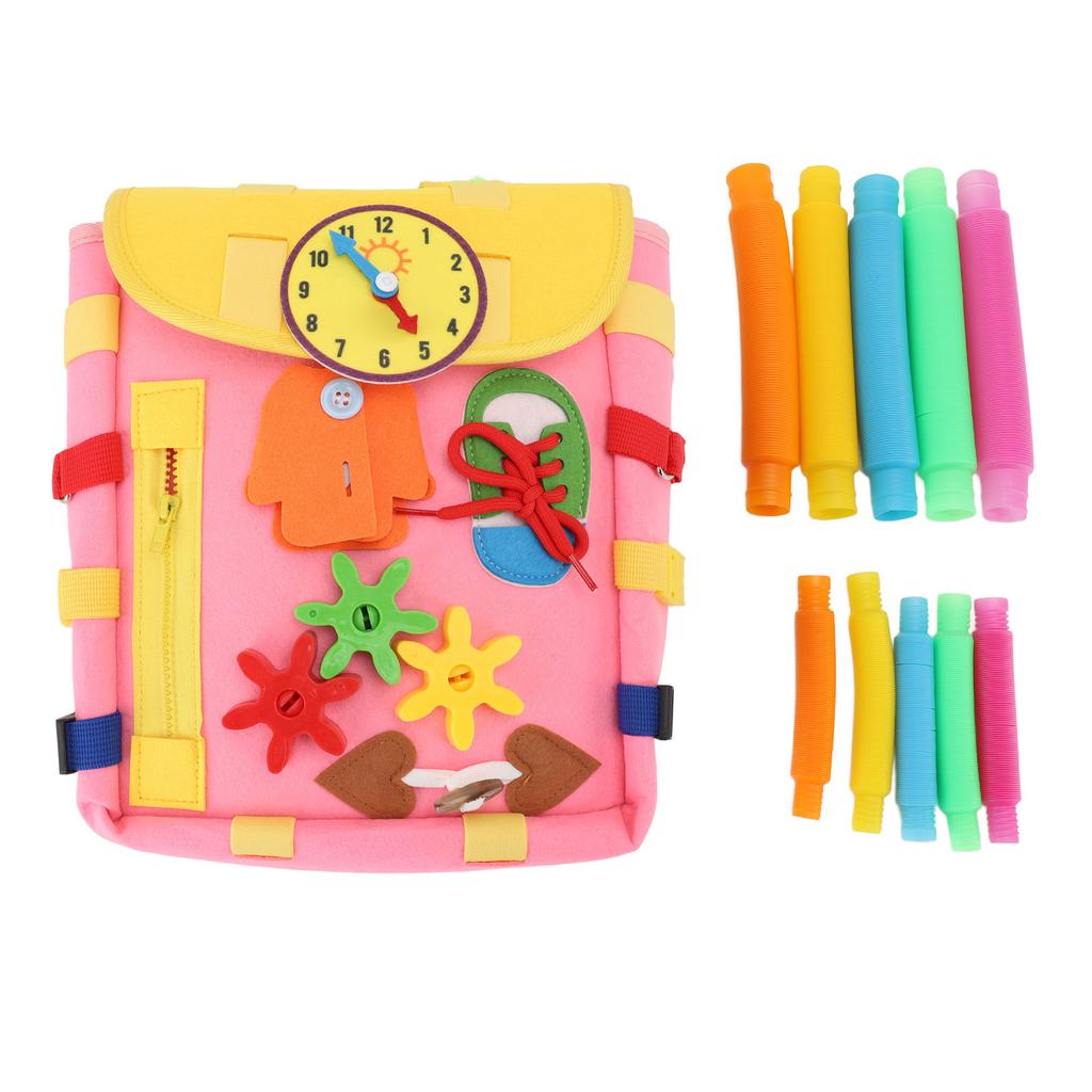 Felt Toddler Backpack with Learning Toys Educational Activity Board for Children Aged 1-3 Digital Nu