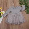 3Colors Lovely Toddler Kids Baby Girls Dress Long Sleeve Floral Lace Dress Wedding Party Pageant Prom Dresses