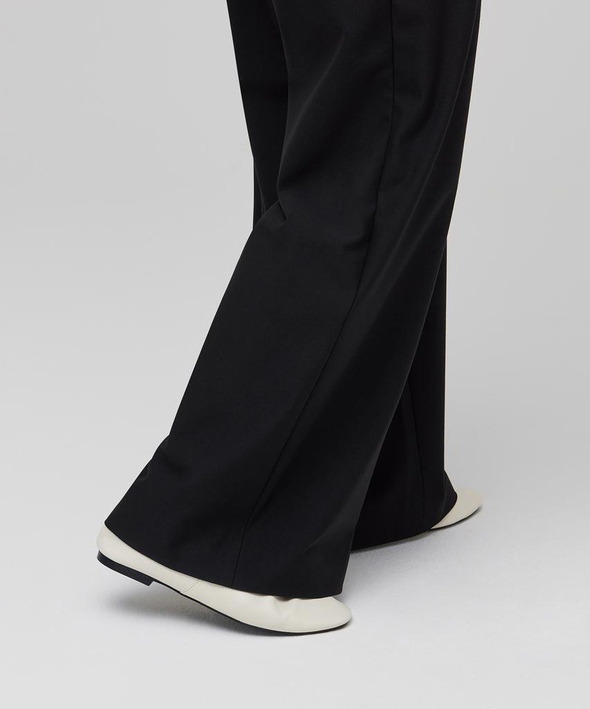 MUSINSA STANDARD WOMAN Women'S Real Wide Belted Slacks [Black]