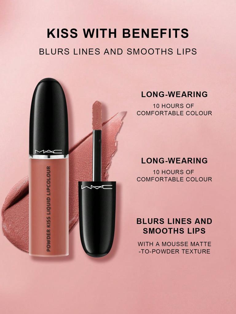 M·A·C Powder Kiss Liquid Lipcolour 975 Ruby Boo (Vivid Blue-Red) - 5ml