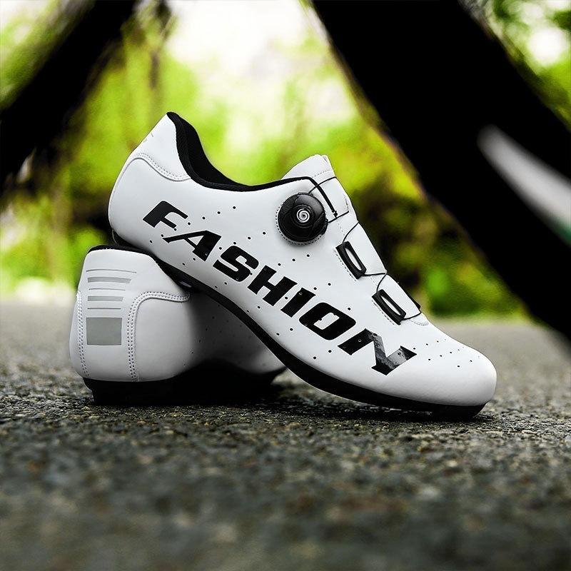 New Fashion Rubber Sole Cycling Shoes Men's and Women's Solid Color Unlocked Cycling Shoes Fashion Hard Sole Cycling Shoes