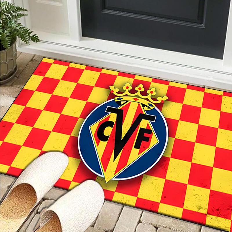 1PC rug Club Vill-arreal Crest Design Carpet, Chair Rug,Area Rug for Office Bedroom living rooms bedroom, Doormat decor Christmas fan gifts