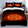 Manchester United Fire Design Bedding Duvet Cover Set Duvet Cover Pillowcases Home Decor (1 * Duvet Cover 2 * Pillowcases, Without Duvet Insert)