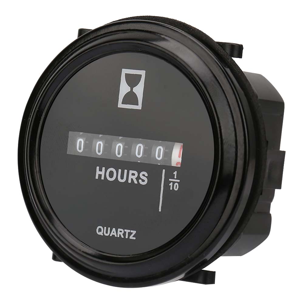 6 80V AC DC 99999.9 Hours Quartz Hour Meter for Engine Generator Time Counting