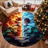 Demon Slayer Pattern Round Rug, Indoor/Outdoor Mat, for Picnic, Gameroom, Bedroom, Office, Living Room, Home Decor Carpet, Birthday Gift