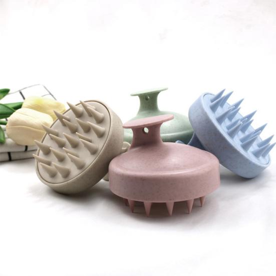 Shampoo Brush Soft Silicone Scalp Massager with Anti-Slip Base Hanging Hole Hair Growth Promotion Hair Care Tool