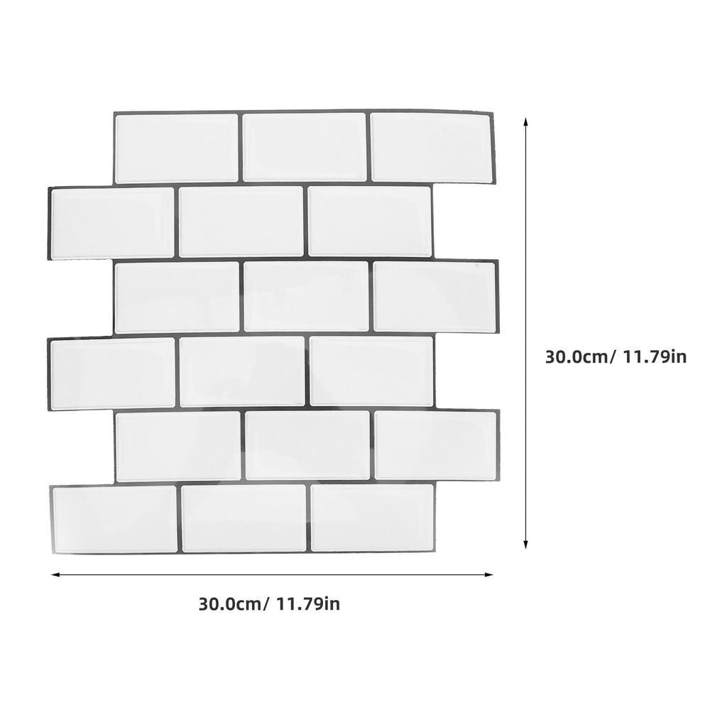 6Pcs Kitchen Tile Decals Peel and Stick Backsplash Waterproof Self Adhesive Wall Panels Stone Look PVC Tiles for Kitchen