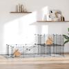 Vidaxl Pet Cage with Gate, 36 Panels, Black, 35X35 Cm, Steel