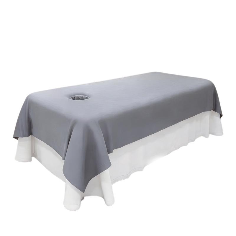 Luxury Stain-Resistant Cotton Salon Bed Sheets - All-Season Universal Bedding Towel for Shampoo Therapy