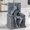 Anti-bump Durable Figurine Anubis Sitting On Throne Statue, Palm-Sized 3D Printed Environmentally Friendly PLA Ornament Mini Ornament, Ancient