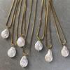 Stainless Steel Irregular Pearl Necklace: Retro Clavicle Chain with Versatile, Chic Design