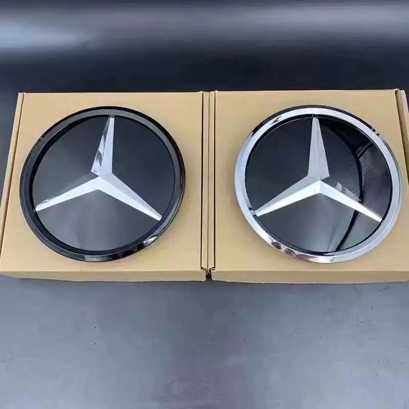 For Mercedes Benz W205 W212 W213 W204 ML W166 CLA C117 A W176 W177 C W204 E GLK X204 GLA GLC GLE GLS Grillmerke flatt speil foran