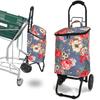 Grunnleggende Standard Handlevogn Kan henges på supermarked Praktisk Handlevogn Sammenleggbar Lettvekt Kjølig og varm Stilig Blomst Pastell M vogner!