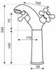 Luxor Tall Free-Standing Washbasin Tap, Antique Brass Color