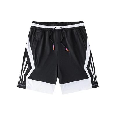 Basketball Series Color Block Lace-Up Comfortable Versatile Breathable Basketball Shorts Unisex Shorts Black 172421314-2