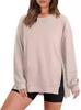 2024 Autumn/Winter Women's Loose Round Neck Zip Hoodie