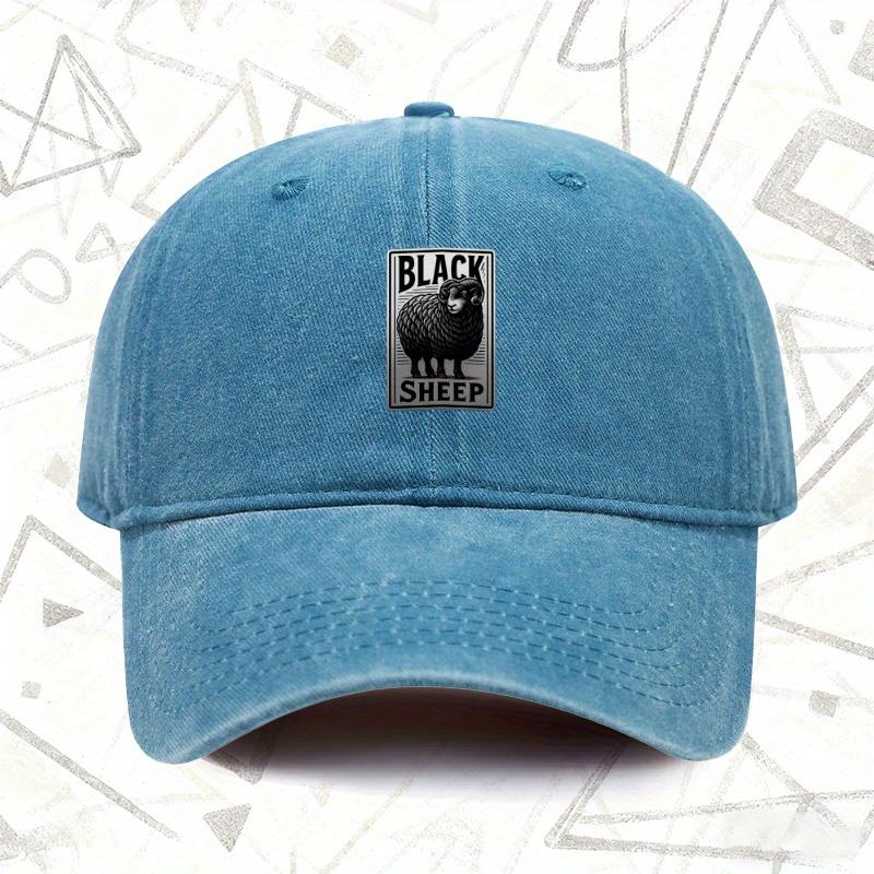 Pc BLACK SHEEP Vintage Washed Hat Mens and Womens Solid Baseball Cap Suitable for All Seasons Ideal Gift for Weddings