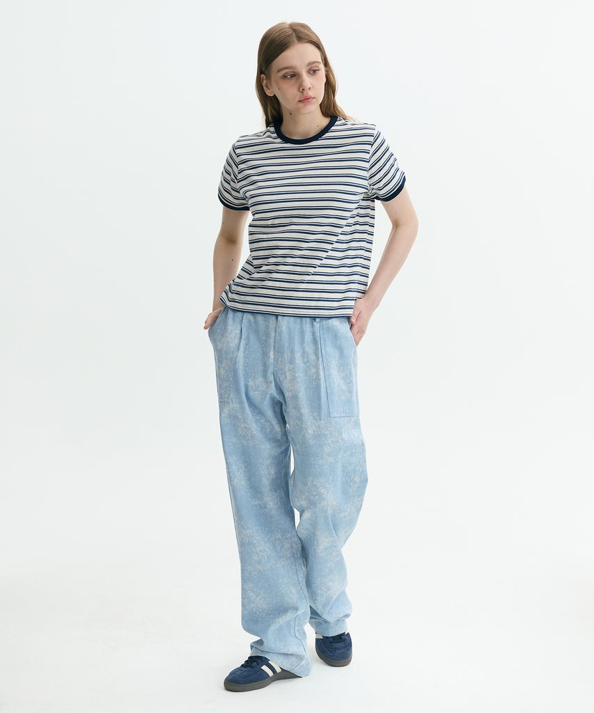 Keuleogsi Striped Ringer T-Shirt Navy