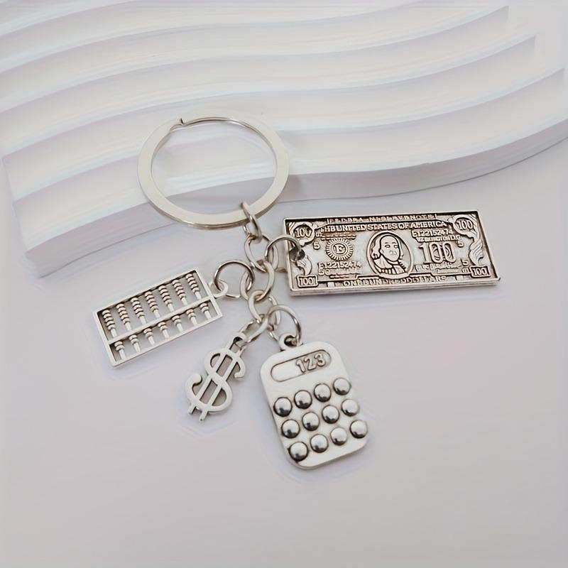 European & American Lucky Money Tree Keychain Abacus Backpack Pendant