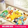 Pokemon Characters Group Print Non-slip Doormat, Soft Absorbent Floor Rug for Home Decor
