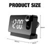 Multifunctional LED Digital Display Projection Alarm Clock 180° Rotation Time Projector Electronic Alarm USB Wake Up Desktop Clock Snooz Temperature