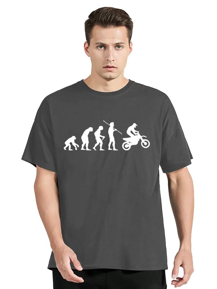 Summer Fashion T-shirt Evolution Motocross Enduro Moto Cross Motorrad Biker Cotton Tshirt Clothing Oversized Tops Tees