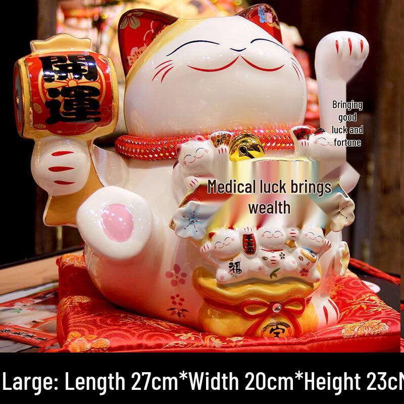 Automatic Waving Fortune Cat Figurine - New Style Housewarming Gift for Front Desk or Shop