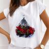 New Version Regular Short Sleeve Heart Print T-Shirt Women's Casual Short Sleeve T-Shirt women clothes