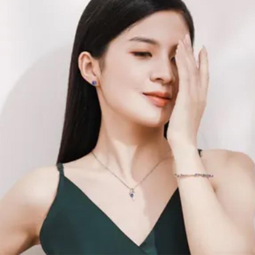 Women Necklace Earring Bracelet Jewelry Set Jewelley Accessory for Birthday Party