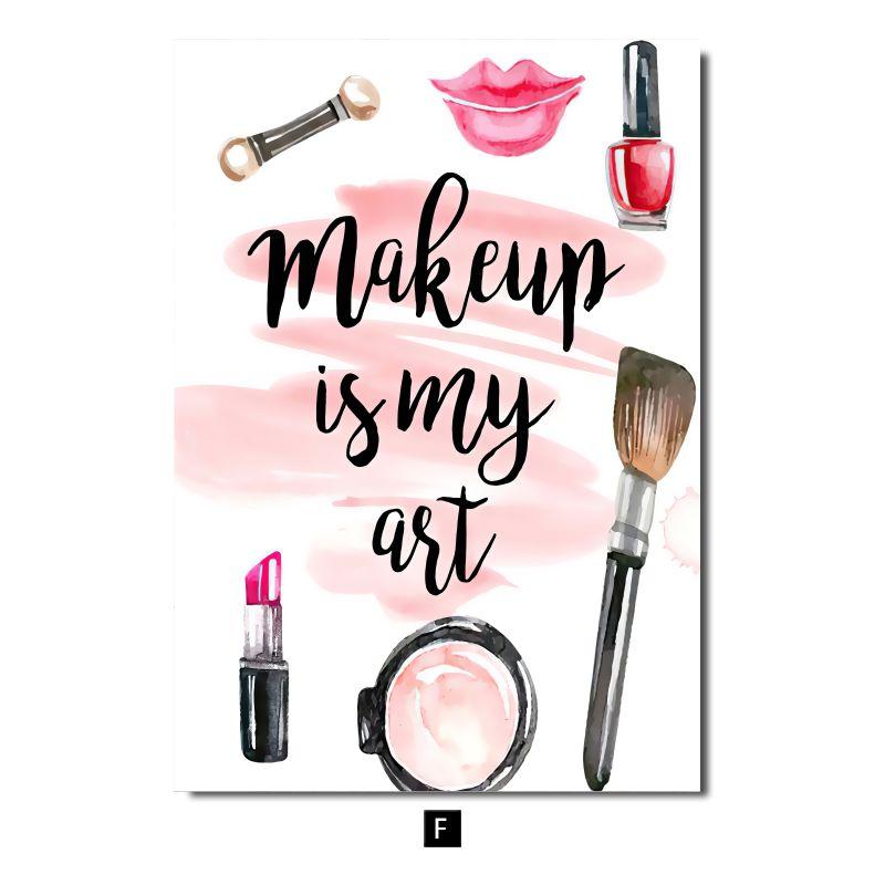 Rosa Mode Wand Poster Parfüm Makeups Leinwand Malerei Wand Kunst Moderne Nägel Drucken Bilder Nordic Mädchen Schlafzimmer Wohnkultur