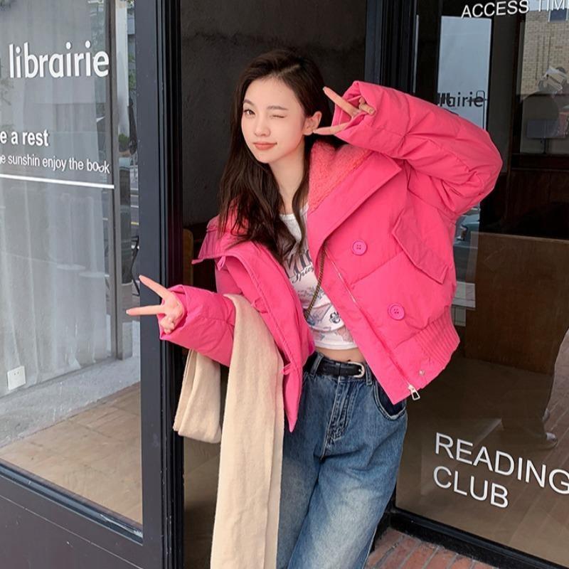 Women's Winter New Down Cotton-padded Clothes Short Thickened High-necked Cotton-padded Jackets Loose Coats