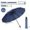 12-Rib Folding Umbrella for Sun and Rain Protection
