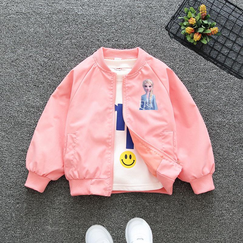 Veste Légère pour Filles Printemps et Automne Nouvelle Vêtements pour Enfants Garçons et Filles Veste de Baseball Princesse Tendance à la Mode