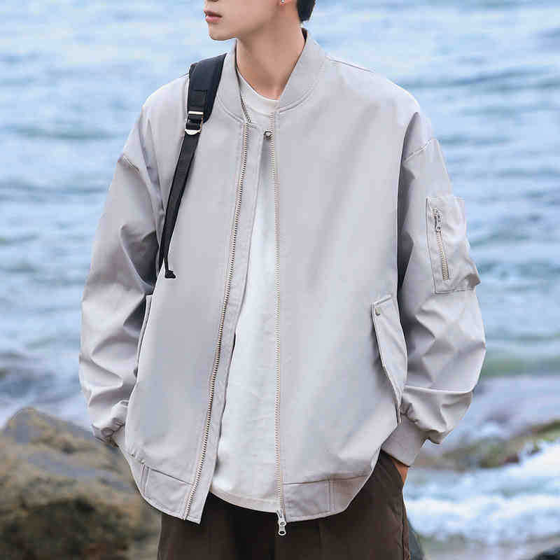 Jacket Men's Fall and Winter Baseball Collar Outdoor Water-resistant Loose Casual Top