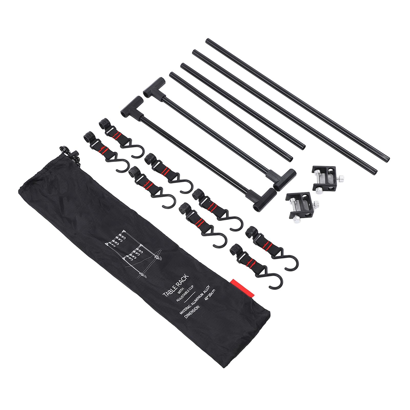 

Уличная настольная стойка для хранения вещей, многофункциональная, сверхлегкая, портативная настольная полка с регулируемым креплением