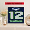 Seattle Seahawks Personalized Text Diamond Painting Round Diamond Mosaic Rhinestones Diamond Embroidery Craft Kit Wall Decor Without Frame